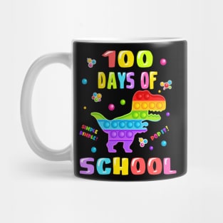 Happy 100 Days Of School And Still Poppin It 100th Day T rex Mug